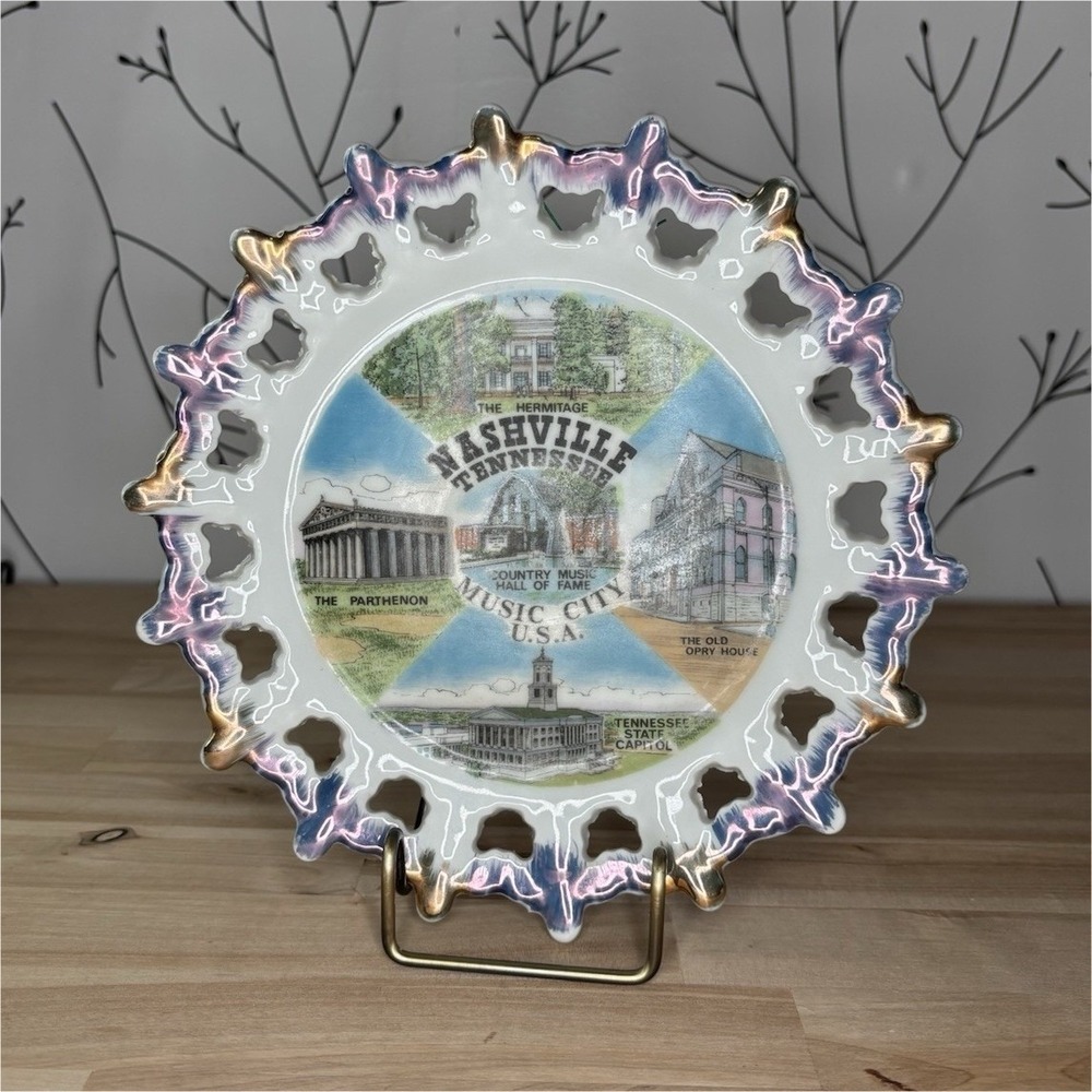 Nashville Tennessee "Music City U.S.A." Souvenir Decorative Plate